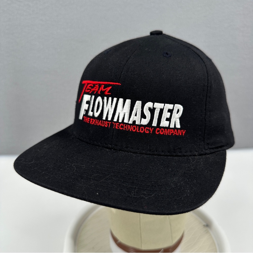 Team Flowmaster Embroidered Snapback Hat Cap Exhaust Automotive Mechanic USA